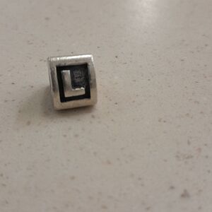 Sterling Pandora "L" Charm....EUC  